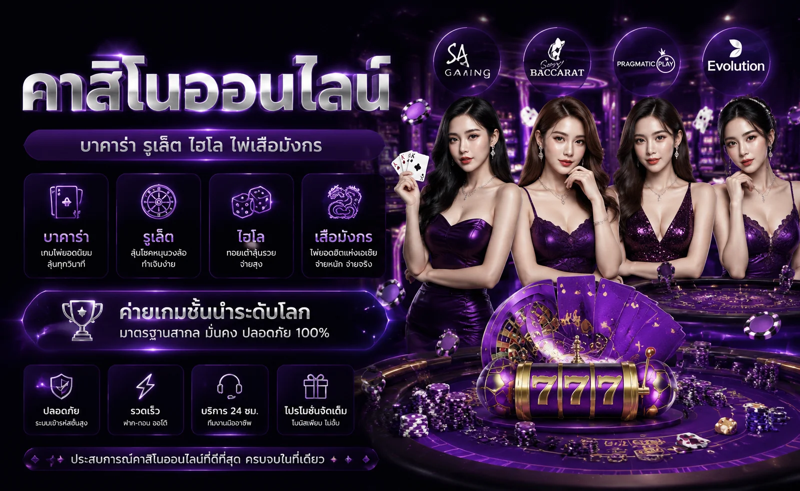 คาสิโนสดบน FAFA888 บาคาร่ารูเล็ตไฮโล ค่ายชั้นนำ